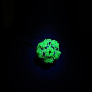 Handwoven Uranium and Glow in the dark Pendant
